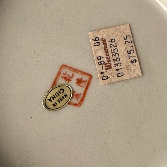 Vintage Chinese Famille Rose Medallion Porcelain Bowl Hand Painted W WOOD STAND - Picture 7 of 16